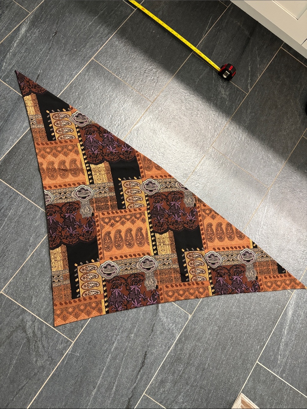 Thick Paisley Triangle Scarf